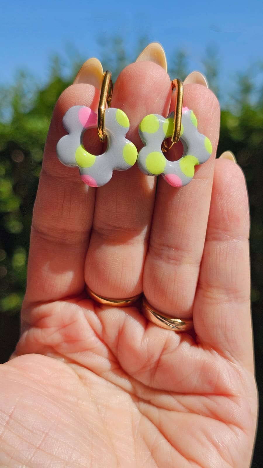 Pampilles Mély grise pois vert et rose